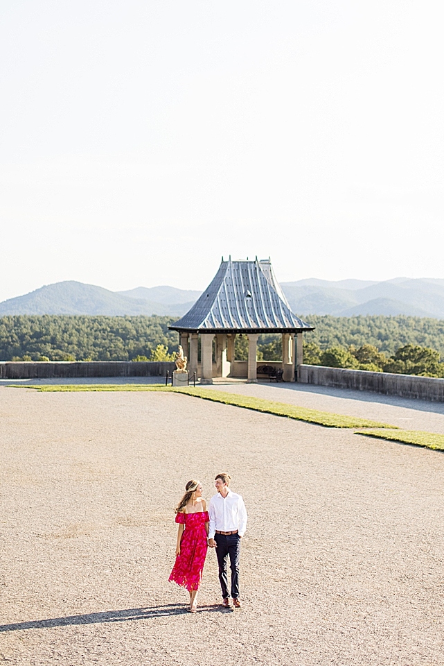 couple in south terrace at biltmore estate
